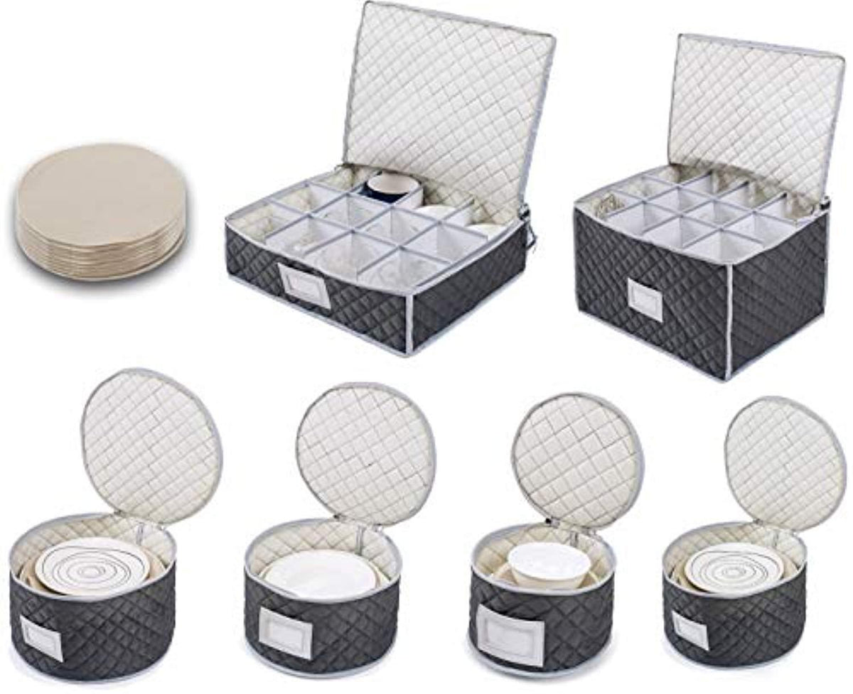 Woffit Luxurious Quilted Dinnerware Storage Set” 1 Best Pro National Wholesale