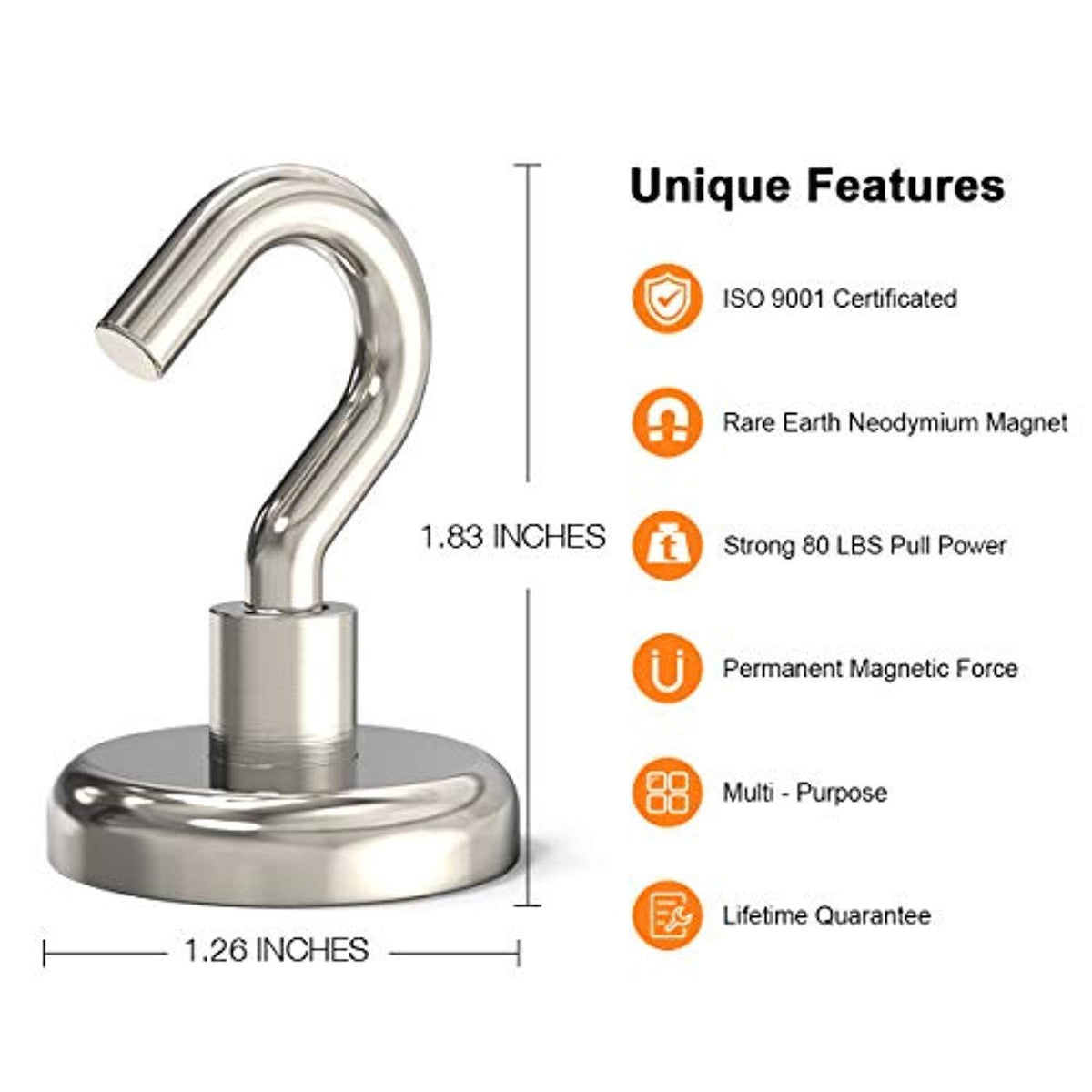 GREATMAG Magnetic Hooks, 80 lbs Heavy Duty Magnet Hooks, Super Powerfu –  National Wholesale Products, LLC