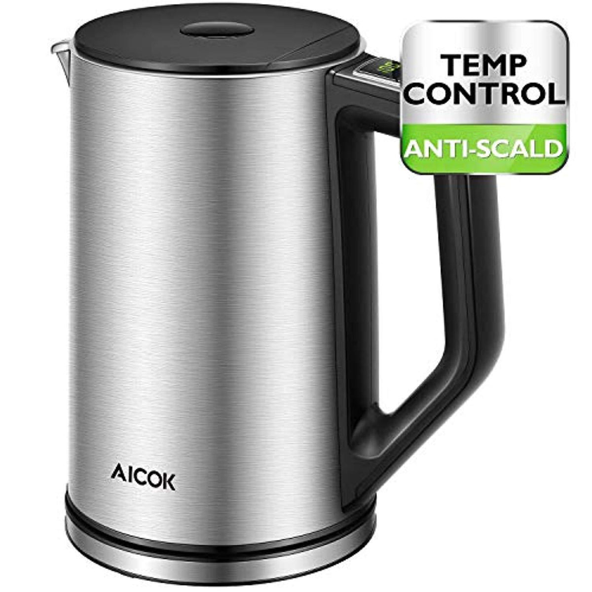 Aicok Electric Kettle Temperature Control, Double Wall Cool Touch Stai –  National Wholesale Products, LLC
