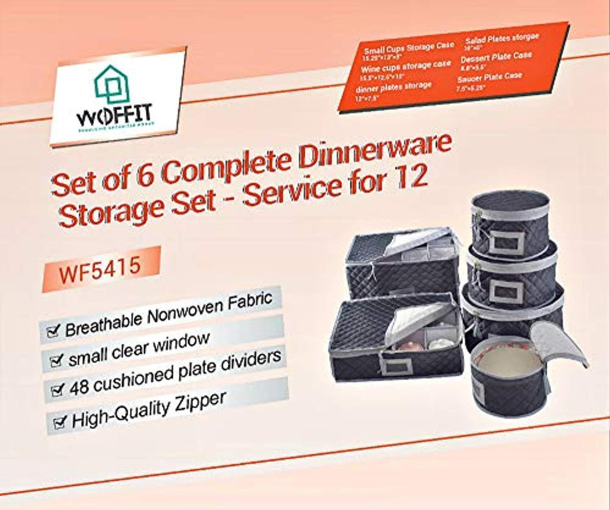 Woffit Luxurious Quilted Dinnerware Storage Set” 1 Best Pro National Wholesale