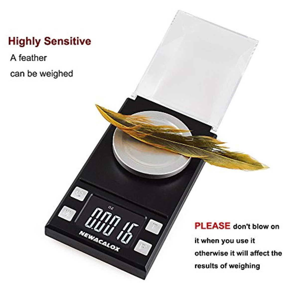 NEWACALOX Digital Milligram Jewelry Scale 0.001g Precision
