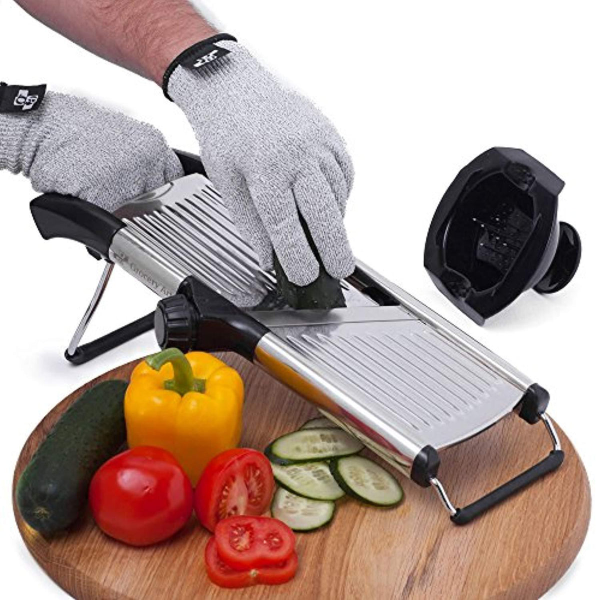 Upgraded] Mandoline Slicer FREE Cut-Resistant Gloves and Blade