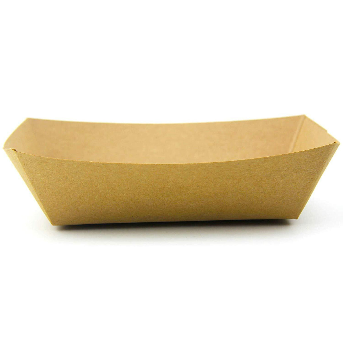 [250 Pack] 1 lb Heavy Duty Disposable Kraft Brown Paper Food Trays Grease  Resistant Fast Food Paperboard Boat Basket for Parties Fairs Picnics