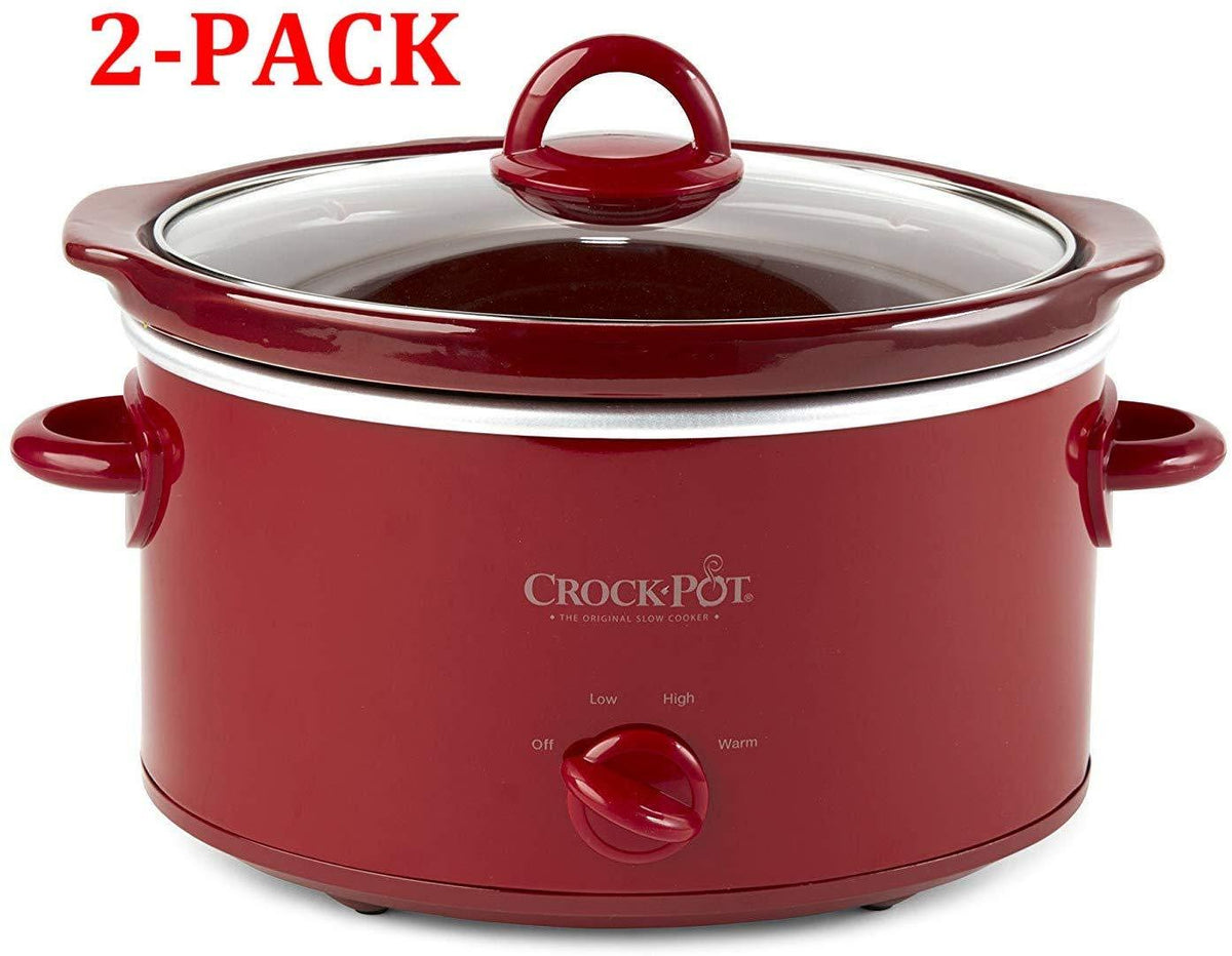 Crockpot Red SCV401-TR 4-Quart Manual Slow Cooker – National