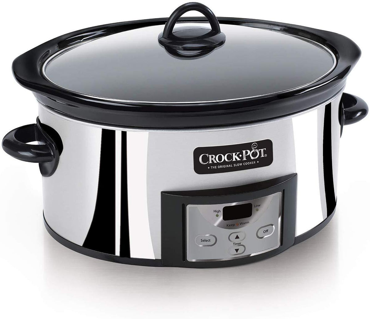 Crock-Pot Large 8 Quart Oval Manual Slow Cooker, Stainless Steel (SCV800-S)