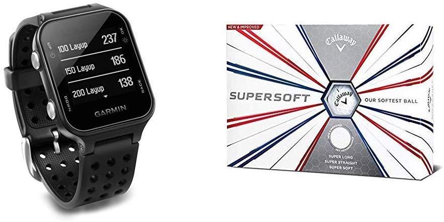 Garmin Approach S20, GPS Golf Watch with Step Tracking, Preloaded