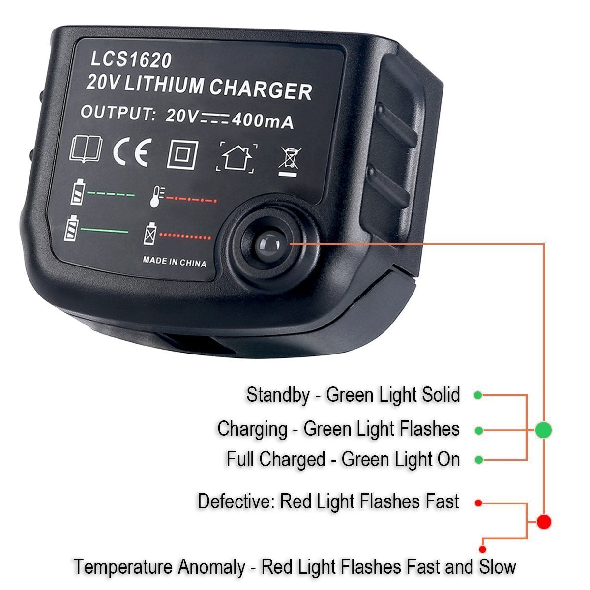  Biswaye LCS1620 Charger Replacement for Black & Decker