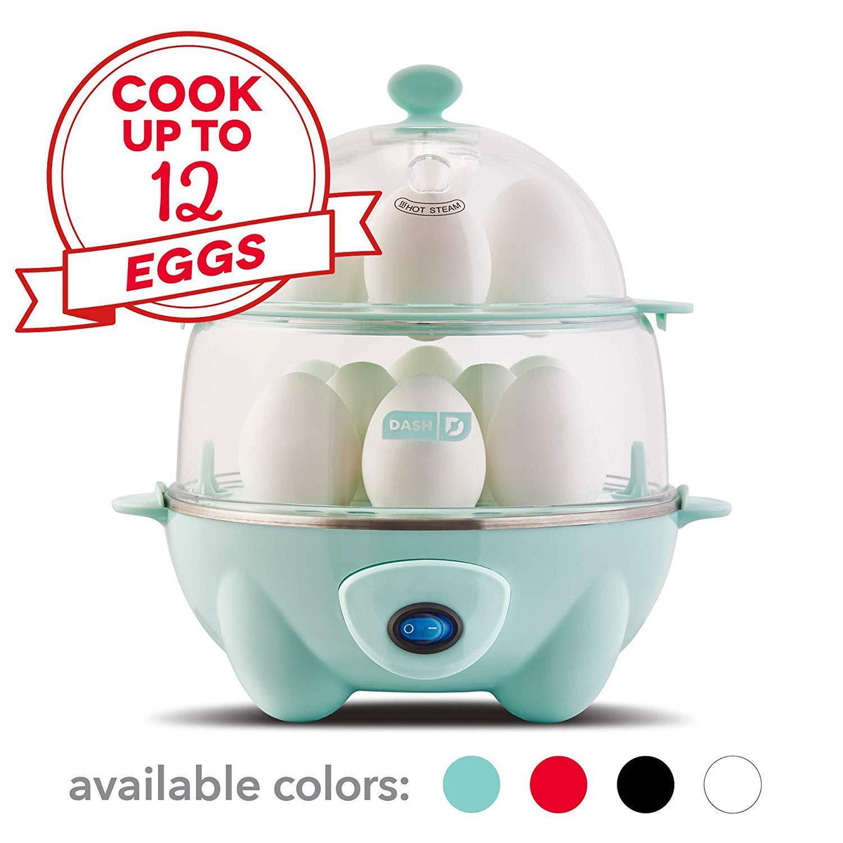 Dash Deluxe Rapid Egg Cooker for Hard Boiled, Poached, Scrambled
