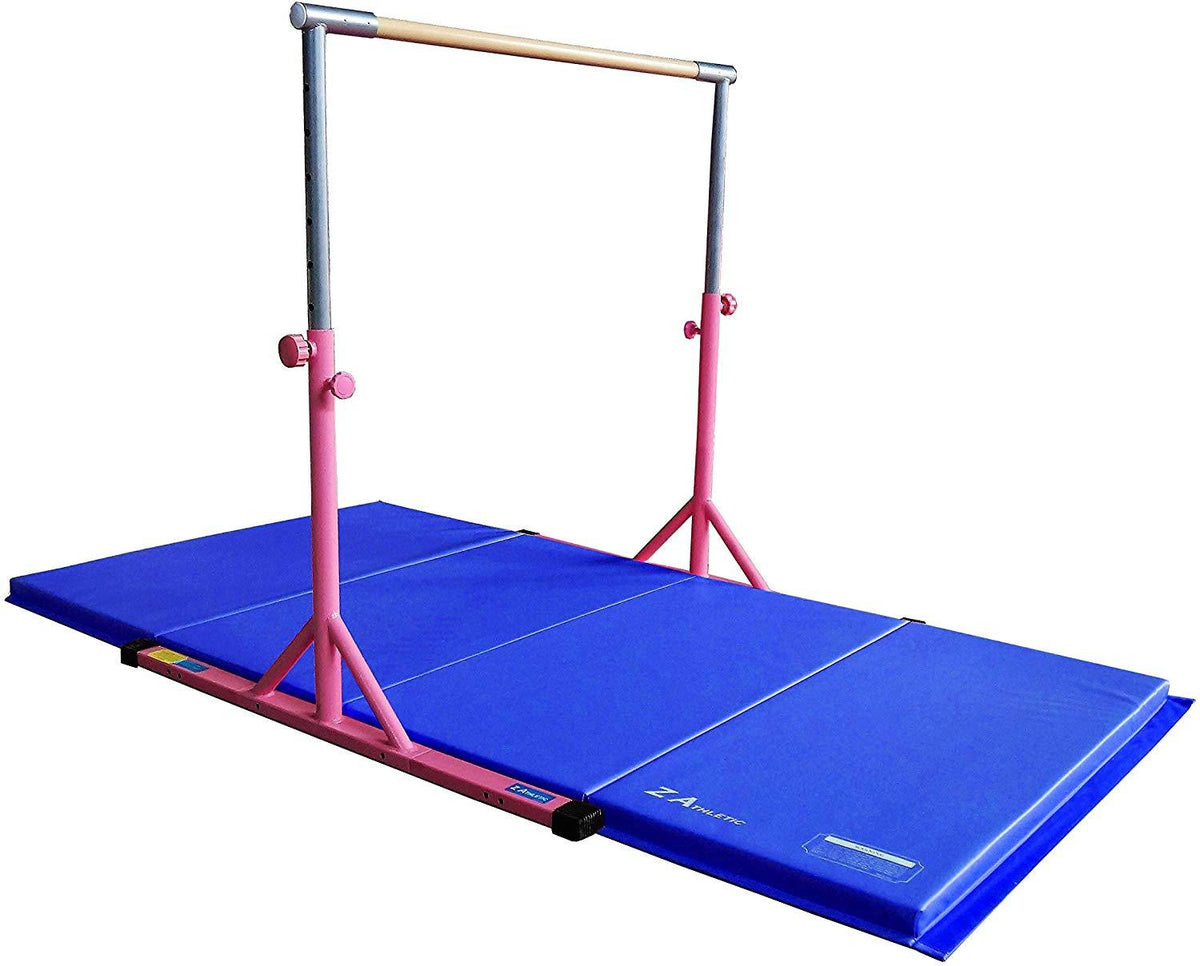 Z Athletic Adjustable Kip Bar and Gym Mat for Children's In Home Gymna