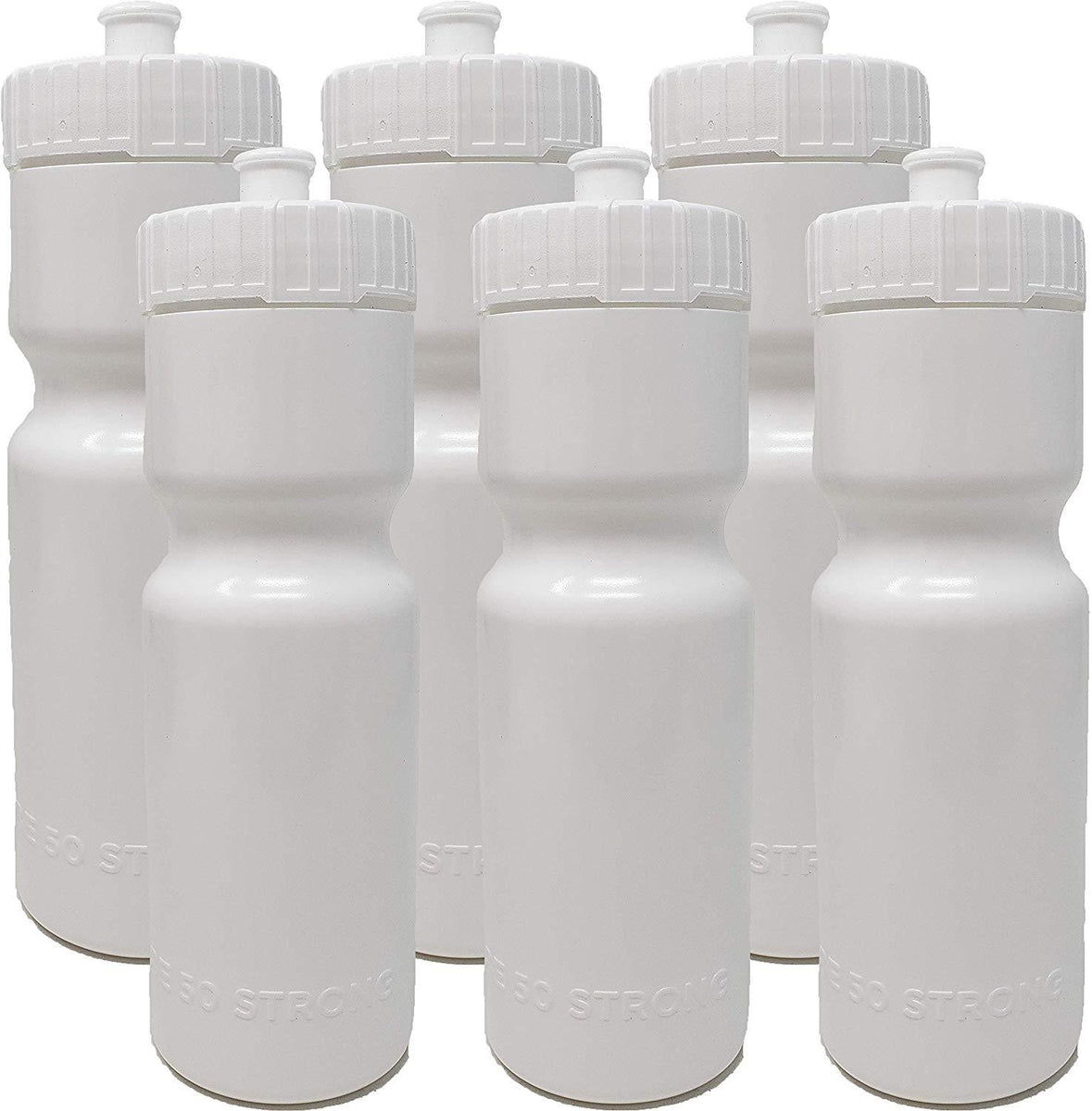 50 Strong Sports Squeeze Water Bottle Team Pack - Includes 6 Bottles - 22  oz. BPA Free