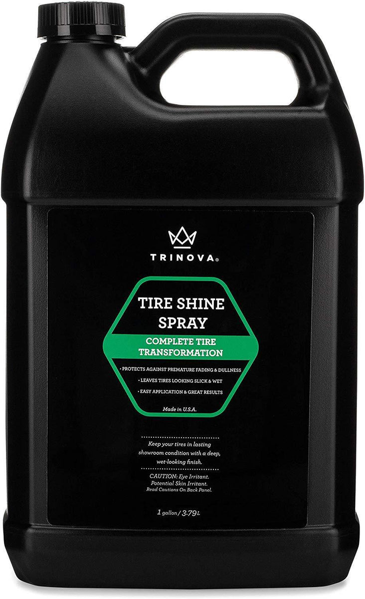 TriNova Tire Shine Gallon Size Leaves Brilliant Wet Looking Shine, P –  National Wholesale Products, LLC