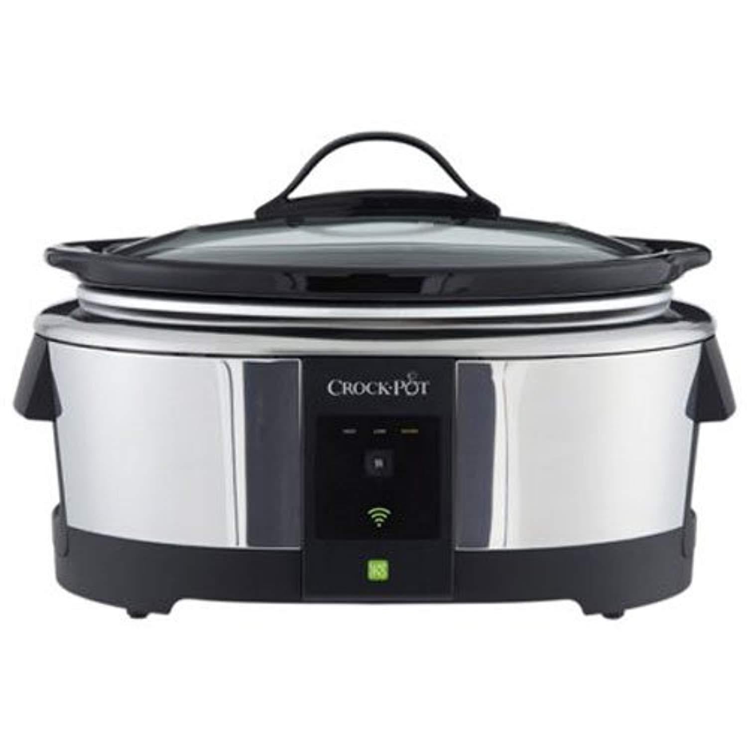 Crock-Pot Wifi-Controlled Smart Slow Cooker Enabled by WeMo, 6-Quart,  Stainless Steel (SCCPWM600-V1) 