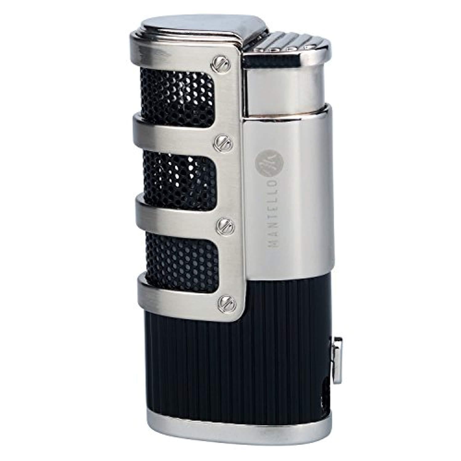 cigarette jet lighter Pipita Torch Windproof Cigar Lighter,Adjustable Triple Flame Refillable Butane Gas Lighters With Punch (Buta from outdoor camping and grilling to kitchen use Mantello Catador Triple Jet Flame