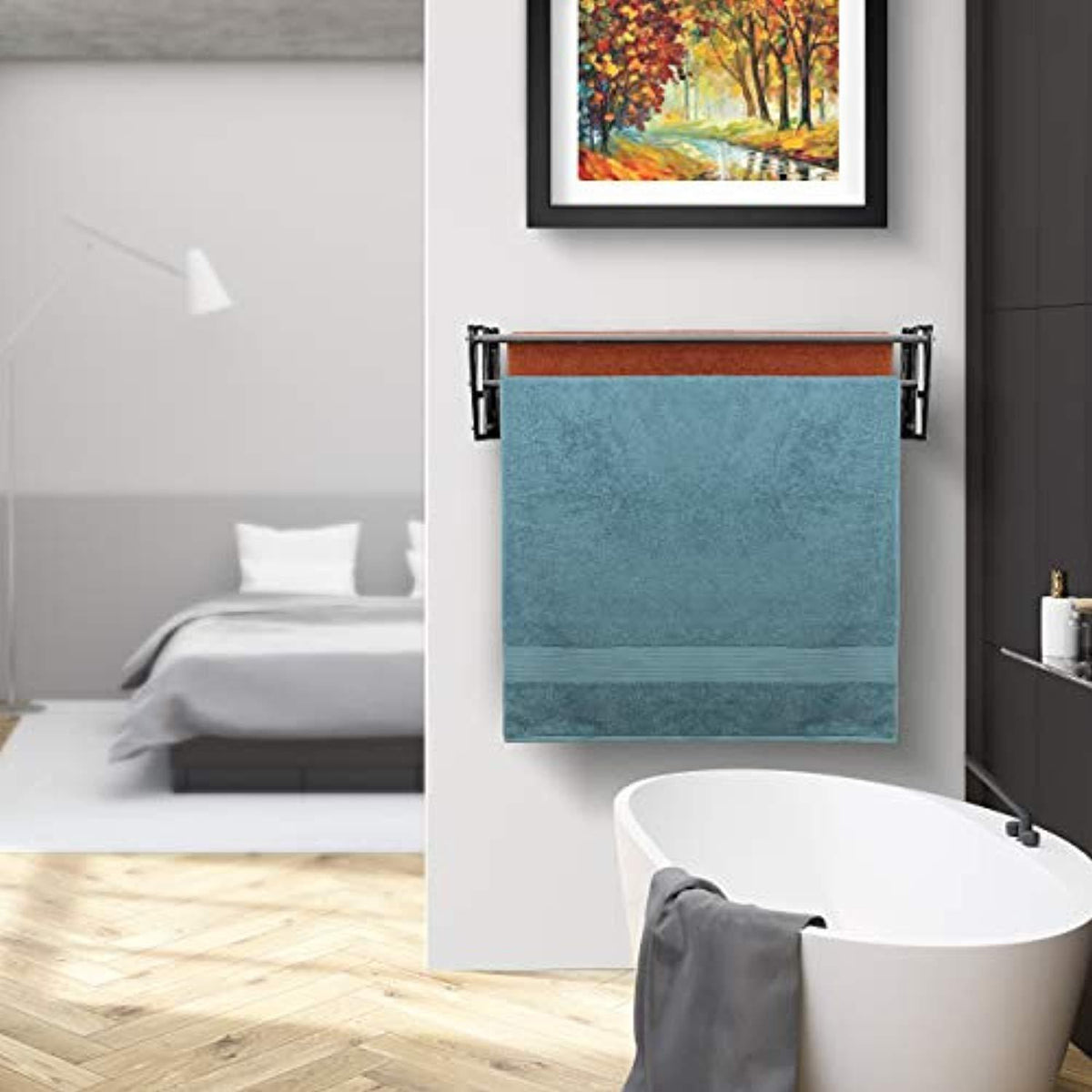 Sorbus Clothes Drying Rack, Wall Mounted Space-Saver, 8 Bar Racks Grea ...