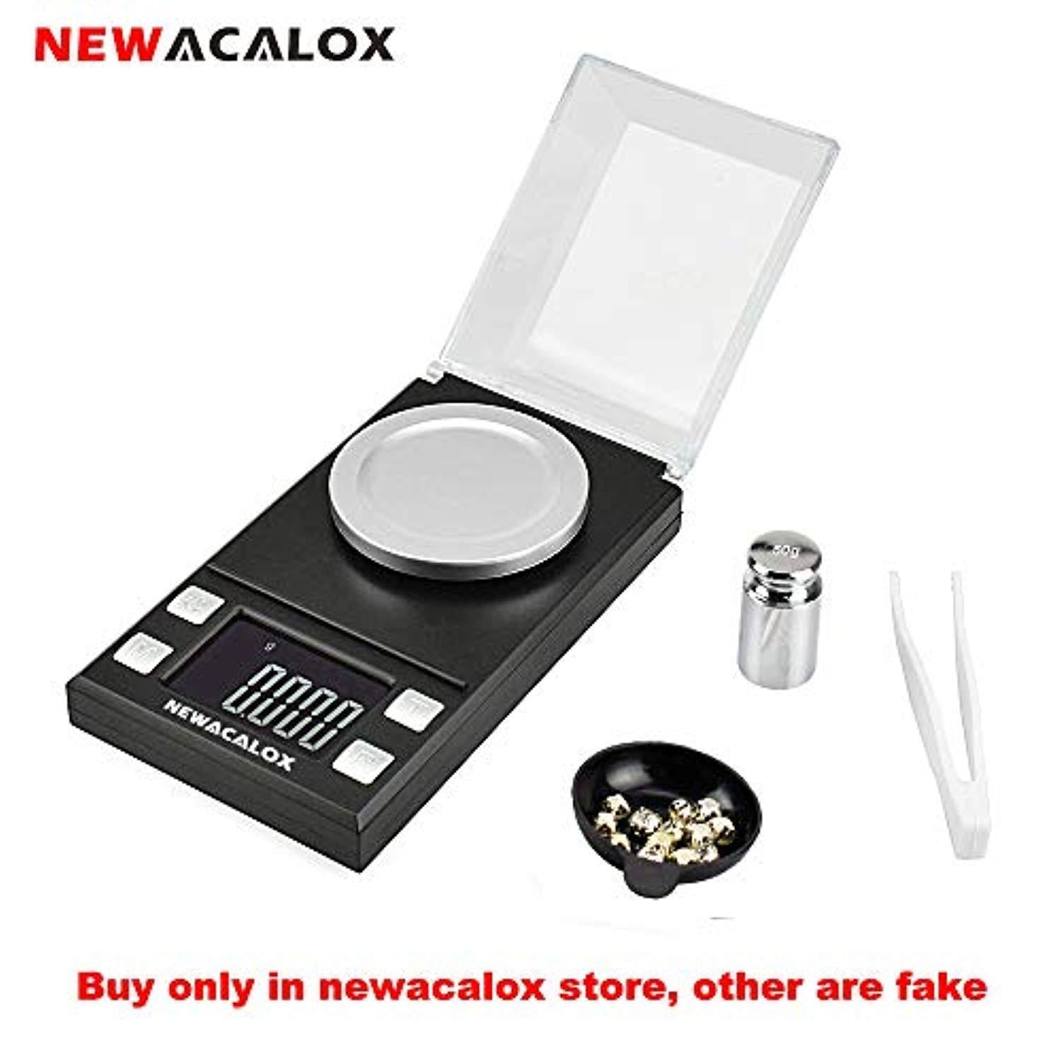 NEWACALOX Digital Milligram Jewelry Scale 0.001g Precision