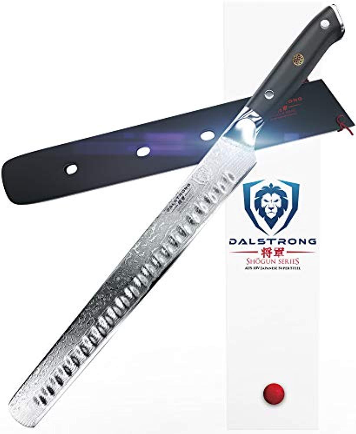 Dalstrong Slicing Carving Knife - 12 Granton Edge - Shogun Series - AUS-10V- Vacuum Treated - Sheath