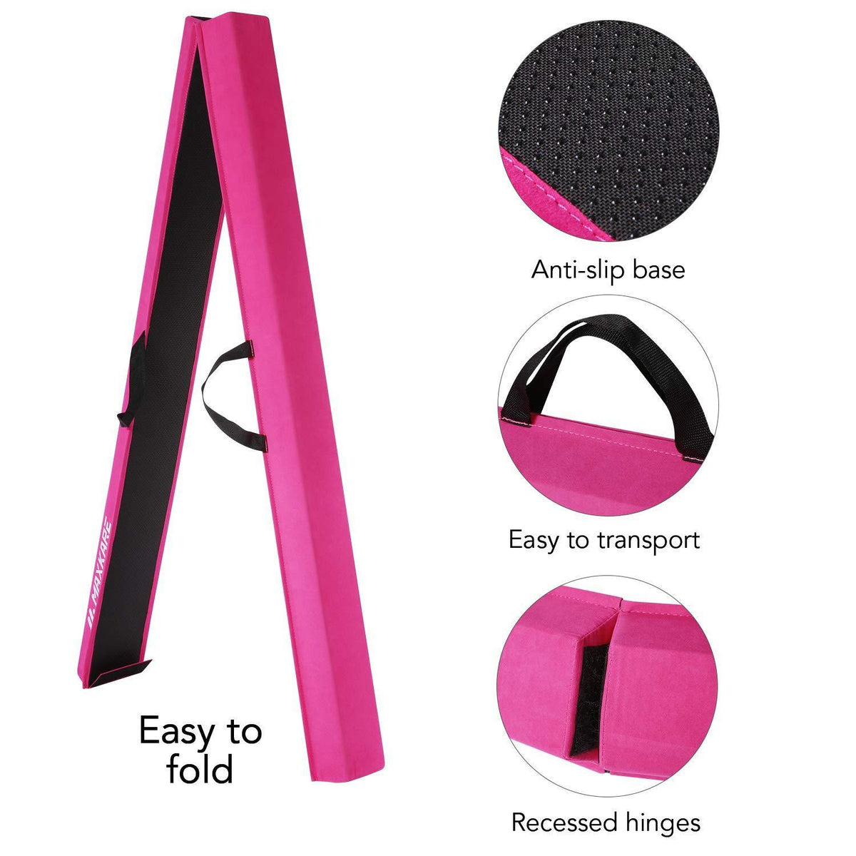 8FT Adjustable&Foldable Gymnastics Balance Beam,Home Gym Equipment,Easy Assembling And Storage No Tool Require For Kids Children Girls Training