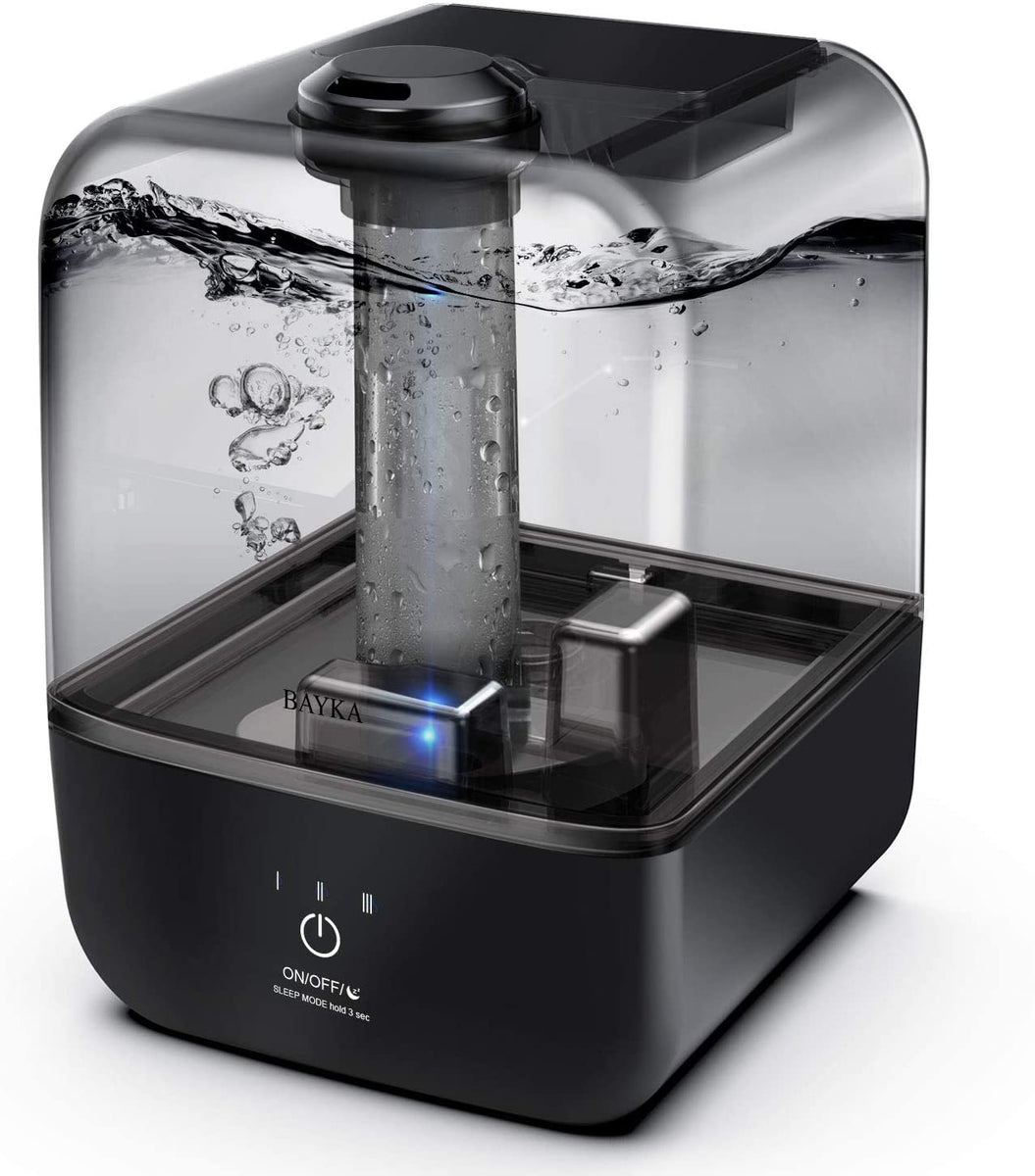 BAYKA Cool Mist Humidifier, 4L Top Fill Ultrasonic Desk Humidifier for ...