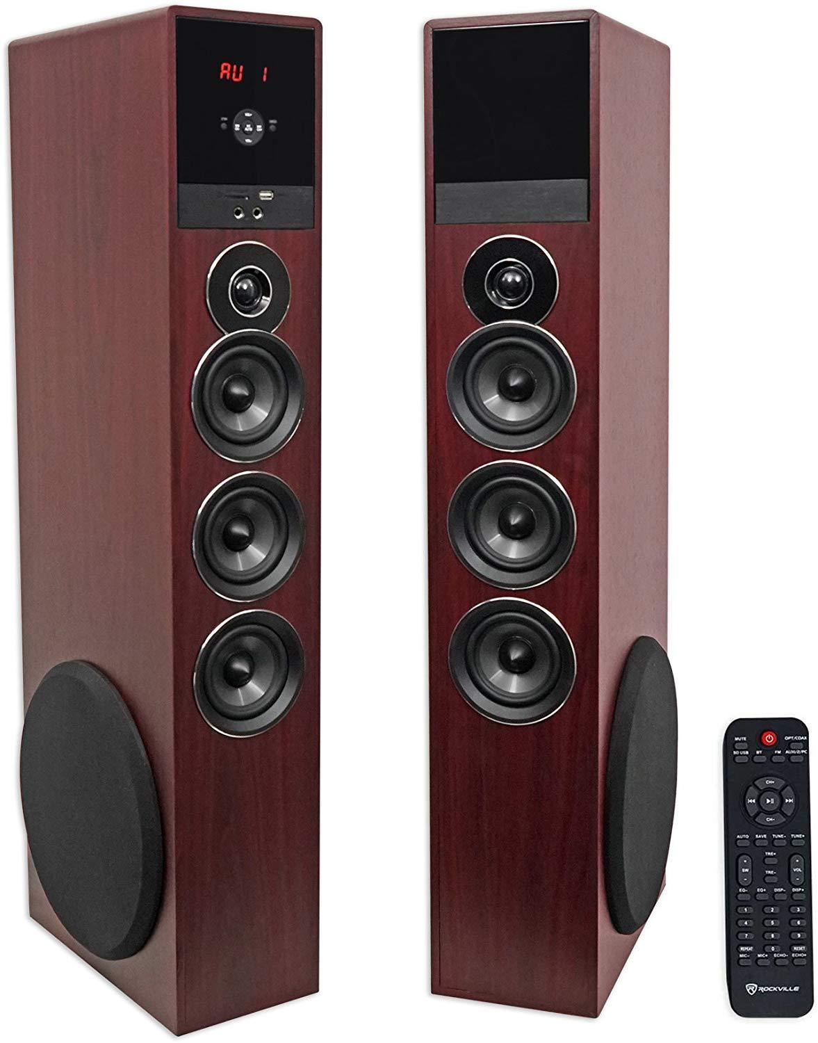 Rockville TM150B Black Home Theater System Tower Speakers 10