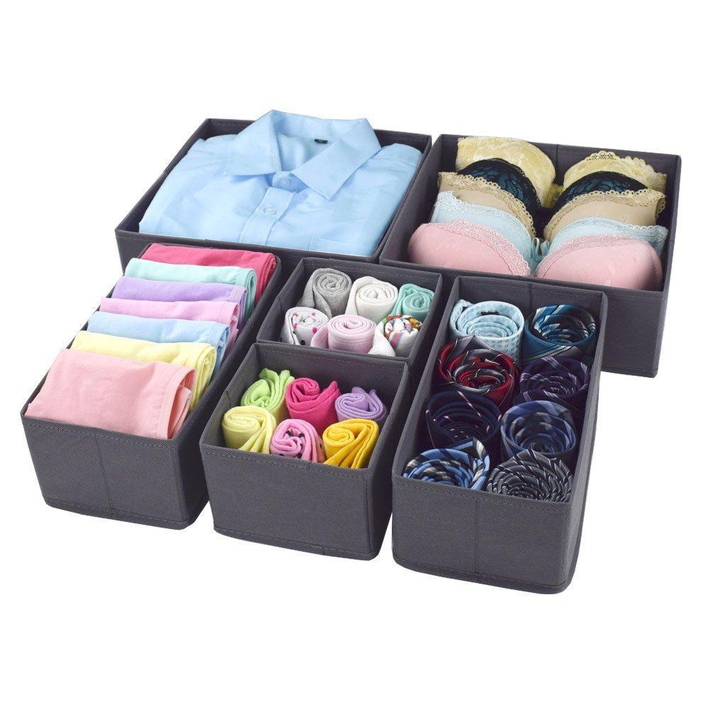 Homyfort Foldable Cloth Storage Box Closet Dresser Drawer Organizer Cu ...