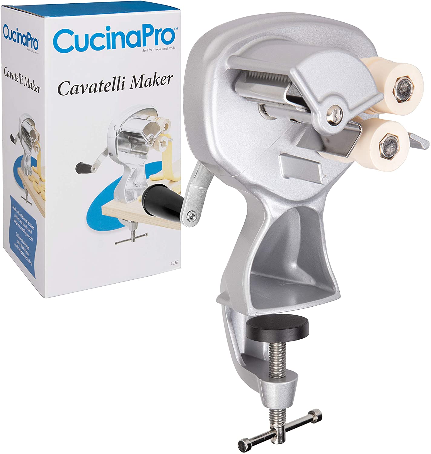 CucinaPro Cavatelli Maker Machine w Easy Clean Rollers- Makes