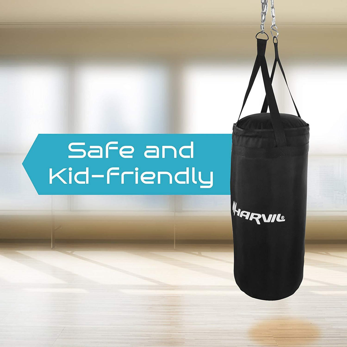 Harvil Kids Boxing Set with 25-Pound Punching Bag, Boxing Gloves, Jump ...